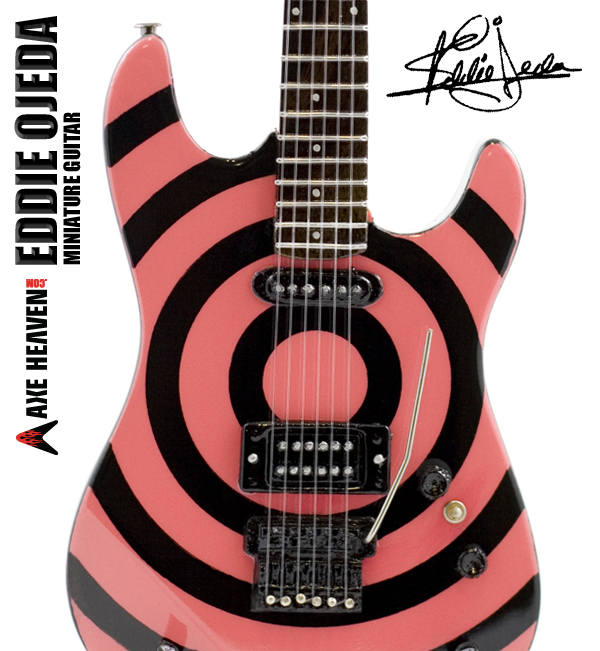Click to Enlarge Eddie Ojeda, Twisted Sister, Signature Miniature Guitar Replica Collectible