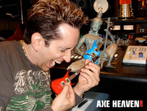Neil Zaza Pretends to Play Licensed Miniature Guitar by AXE HEAVEN®