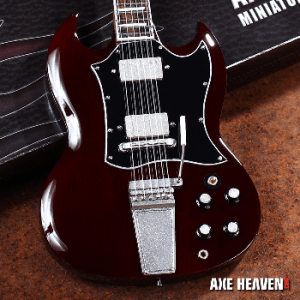 Angus Young AC/DC Miniature Guitar Replica Collectible by AXE HEAVEN®
