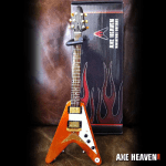 Vintage Classic Natural Finish Flying V Miniature Guitar Replica Collectible by AXE HEAVEN® Vintage Classic Natural Finish Flying V Miniature Guitar Replica Collectible by AXE HEAVEN®