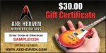 $30 AXE HEAVEN® Gift Certificate
