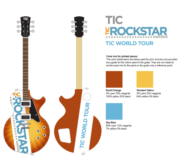TIC ROCKSTAR AWARD Promotional Guitar – AXE HEAVEN Miniature Guitars