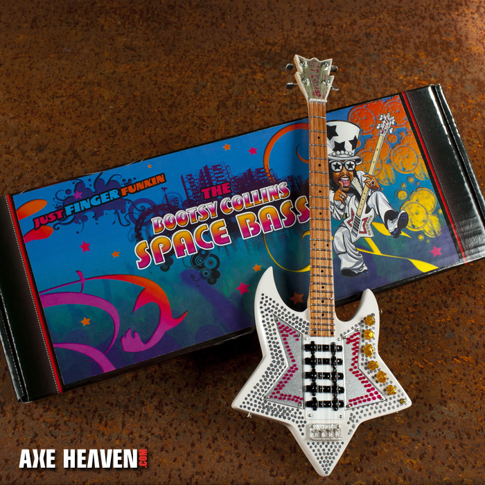 Bootsy Collins “Space Bass” Mini Guitar by AXE HEAVEN® - A Great Gift for Any Fan of Funk!