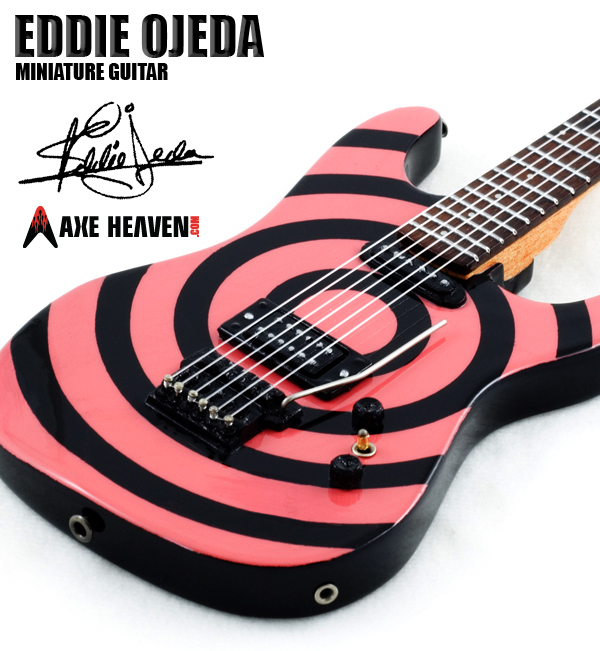 Eddie Ojeda Bullseye-Twisted Sister Miniature Guitar Replica