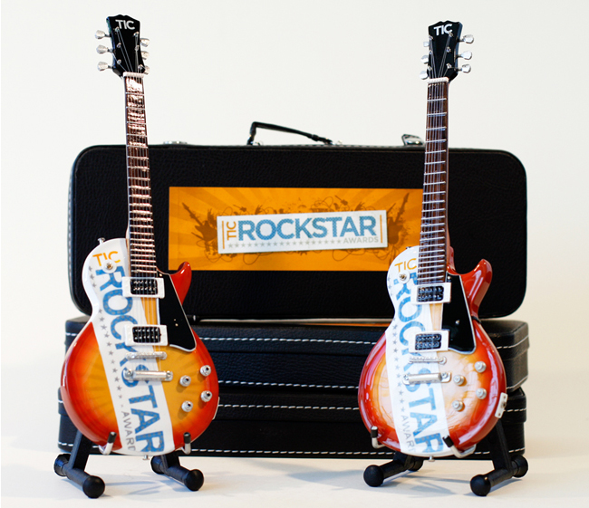 TIC ROCKSTAR AWARD Promotional Guitar – AXE HEAVEN Miniature Guitars