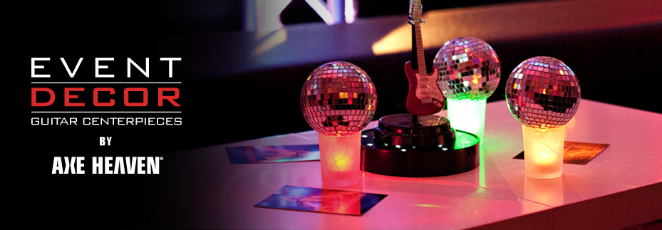Event Décor with Miniature Guitars by AXE HEAVEN®