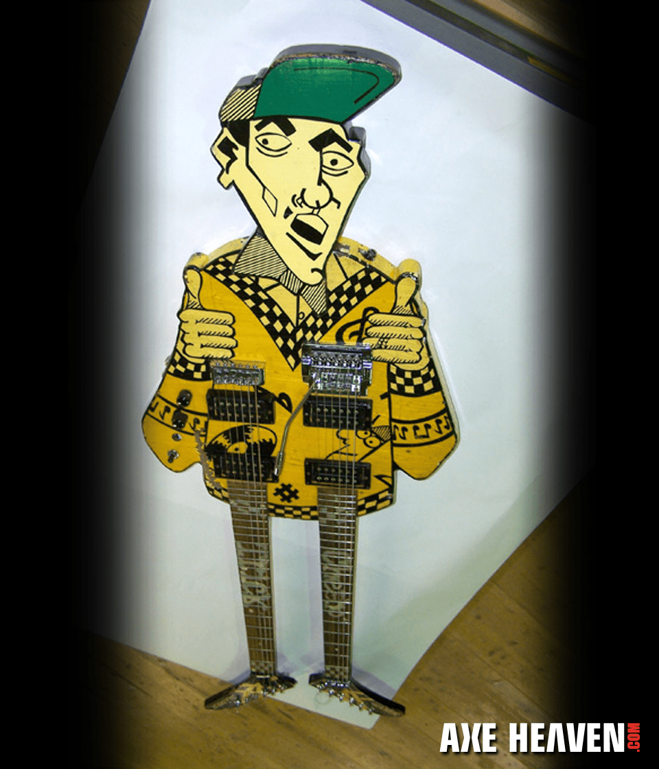 Rick Nielsen Uncle Dick Doubleneck Miniature Guitar Replica