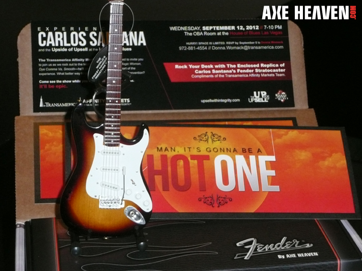 Carlos Santana Concert Custom Mini Guitar Invitation