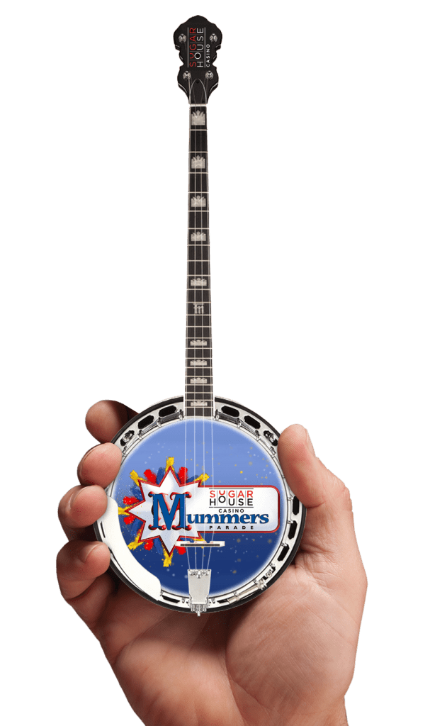 Custom Promotional Miniature Banjo for SugarHouse Philidelphia Mummers Parade
