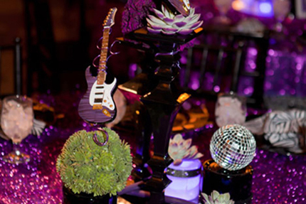 Event Planner Brad Austin Uses AXE HEAVEN® Guitars for Eye-Catching Table Decorations