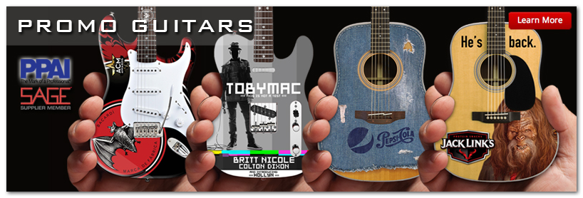 AXE HEAVEN® is proud to be a PPAI and SAGE supplier member. We offer a wide range of handmade promotional miniature guitar products, including mini guitar awards, miniature guitar ornaments, and mini guitar keychains.