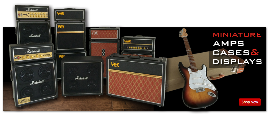 Handcrafted Mini Amps, Mini Guitar Cases, and Miniature Guitar Displays