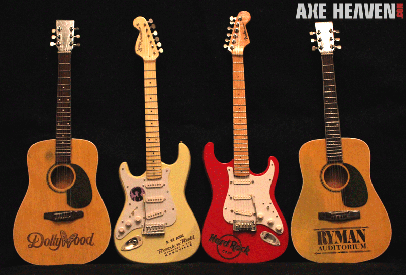 Laser Engraved Electric & Acoustic Mini Guitar Samples