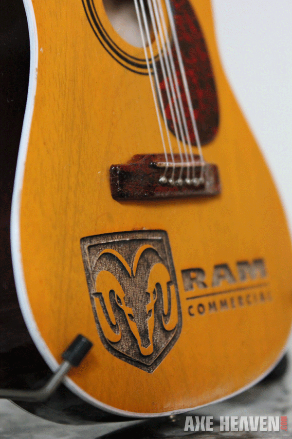 Laser Engraved Acoustic Guitar Closeup