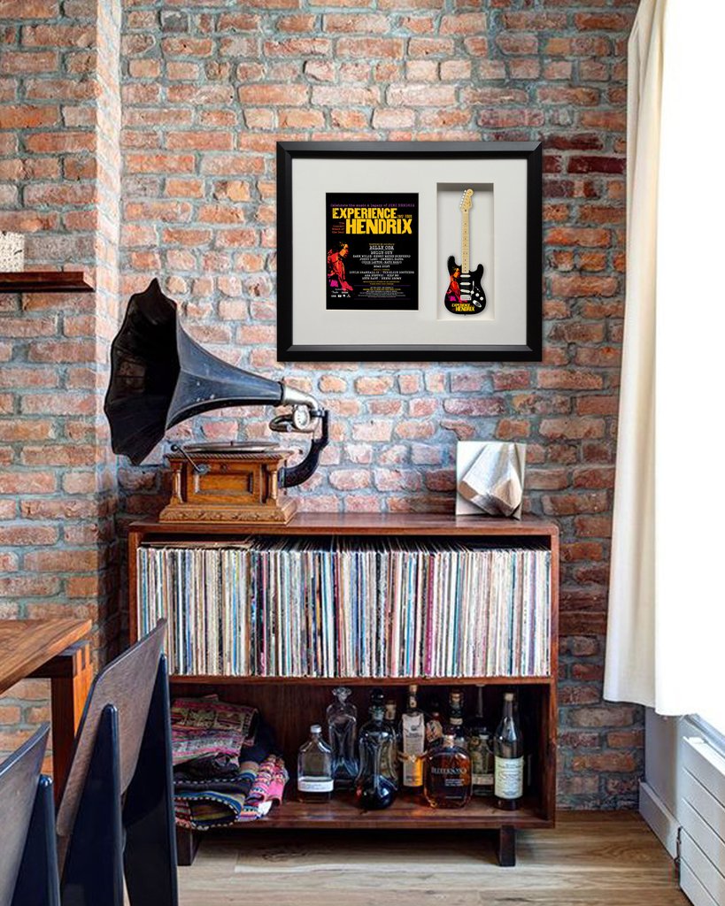 Limited Edition 22″ x 19″ 2017 Experience Hendrix Tour Framed Shadow Box with Strat™ Mini Guitar