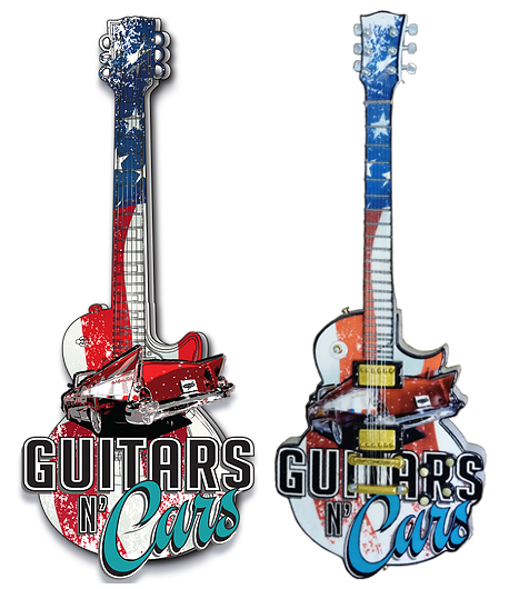 Guitars N' Cars logo and 10