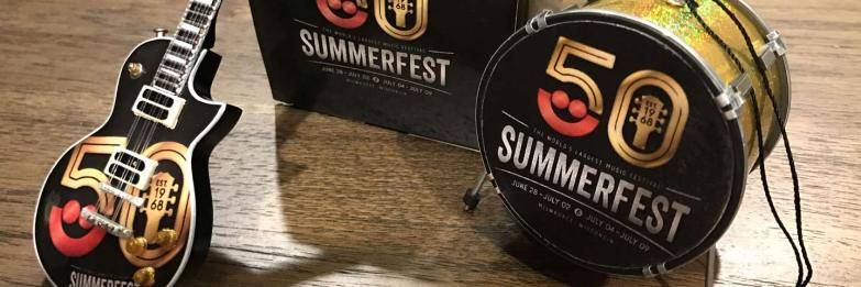 Summerfest 50th Anniversary Promotional Ornaments by AXE HEAVEN®
