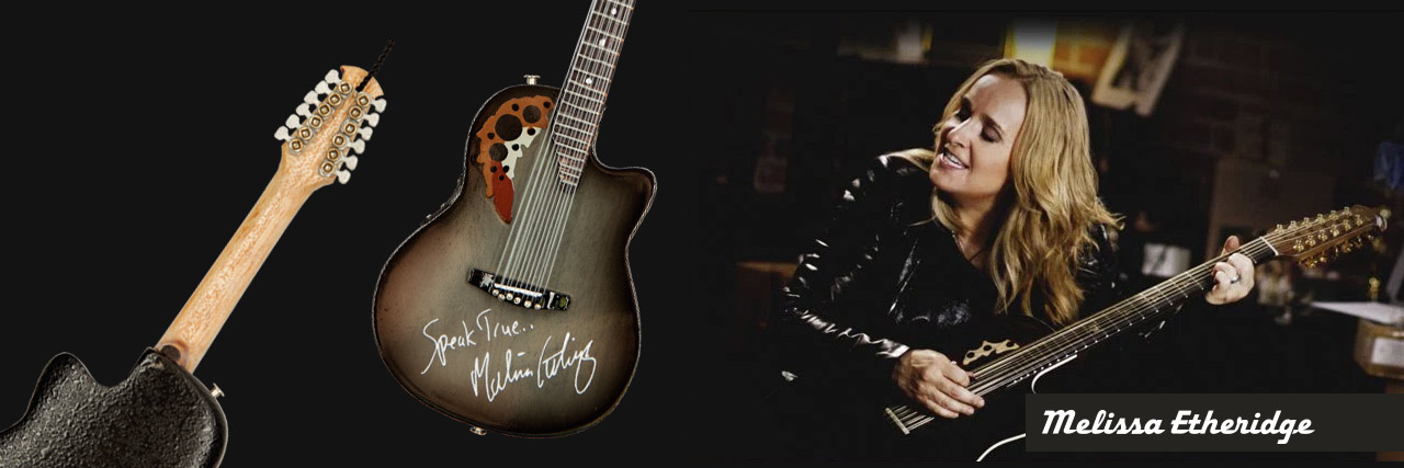 Melissa Etheridge 6″ Ornament Replica of Her Ovation Guitar Has