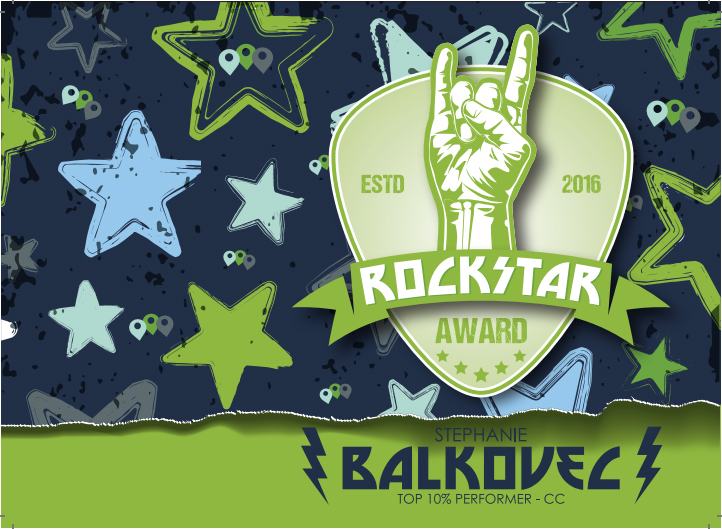 Rock On - Hand with Stars