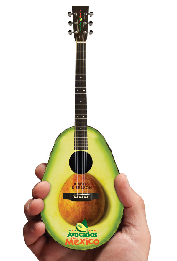 Custom Shape Avocado Mini Guitar