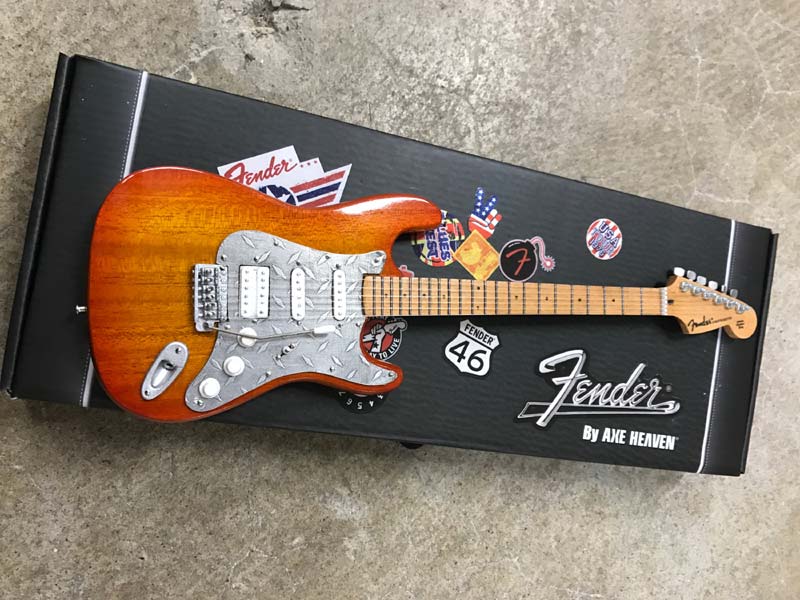 Natural Finish Custom Fender™ Strat™ with Metal Pickguard on Fender™ by AXE HEAVEN® Gift Box