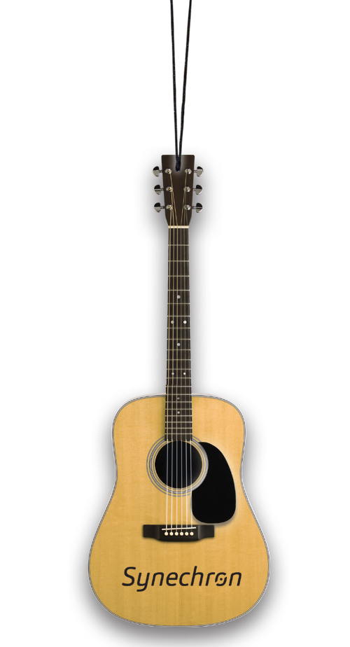 Promo Acoustic Guitar Holiday Ornament