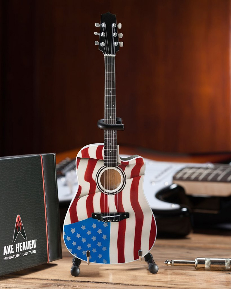 Toby Keith American Flag Acoustic Mini Guitar
