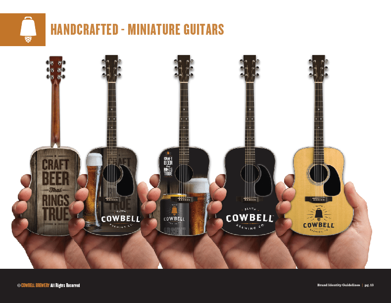 Promo Acoustic Mini Guitars for Cowbell Beer