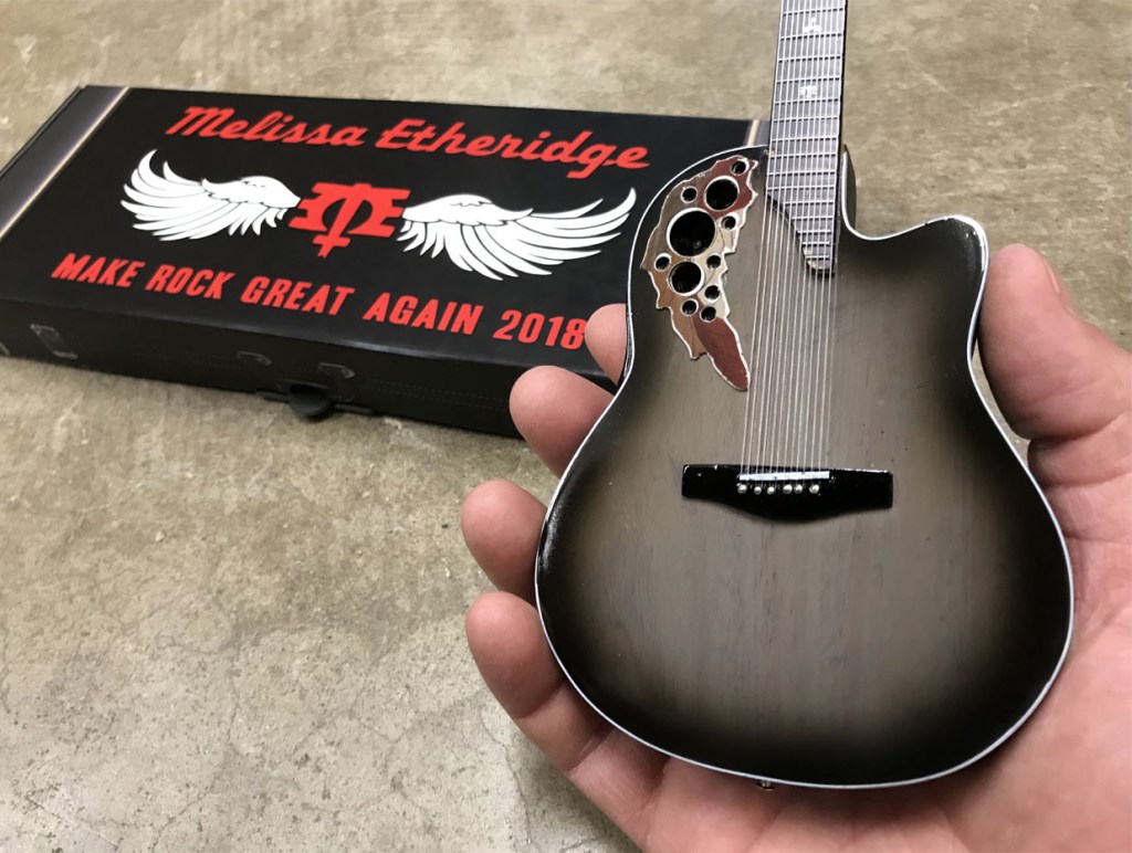 Melissa Etheridge Custom Acoustic Mini Guitar and Gift Box with Custom Label