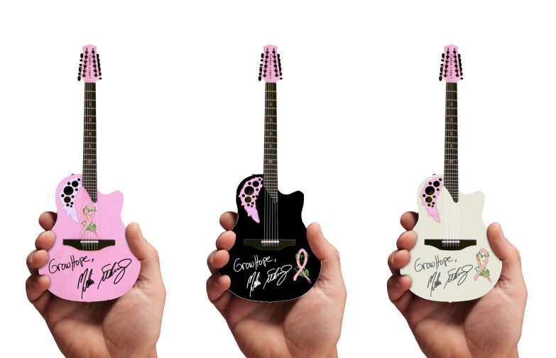 Custom Acoustic Mini Guitars with Melissa Etheridge's Signature for Libby's Legacy Fundraiser