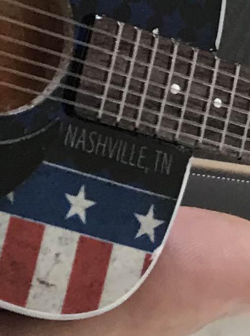 Nashville, Tennessee Event Custom Promo Mini Guitar