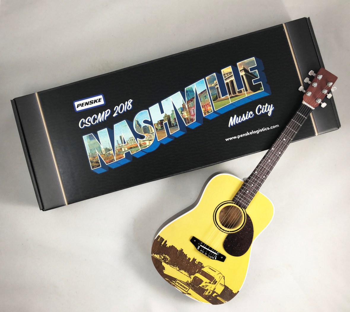 Penske Custom Promotional Package for Laser-Engraved Acoustic Mini Guitar by AXE HEAVEN®