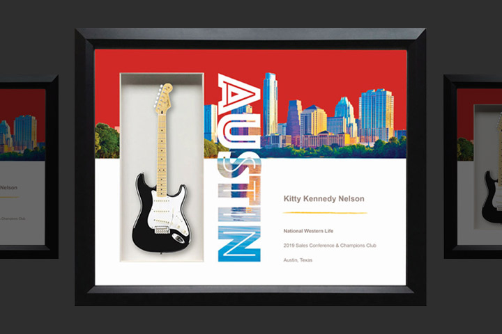 National Western Life Shadowbox Guitar Award