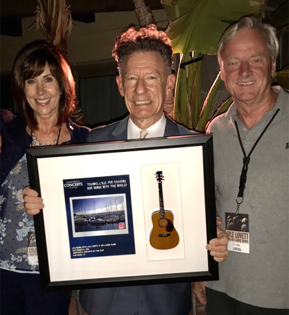 Lyle Lovett with his Shadowbox by AXE HEAVEN