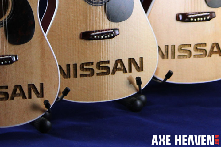 Nissan Branding On Laser-Engraved Acoustic Mini Guitars