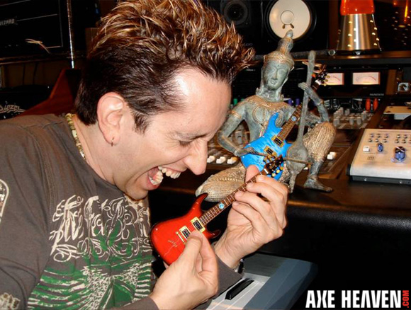 Neil Zaza - an AXE HEAVEN® Exclusive Artist - Pretends to Play Licensed Miniature Guitar by AXE HEAVEN®