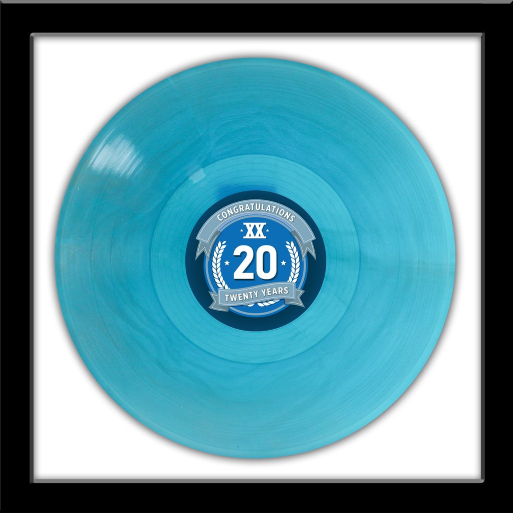 Blue 12-Inch Record Award Framed