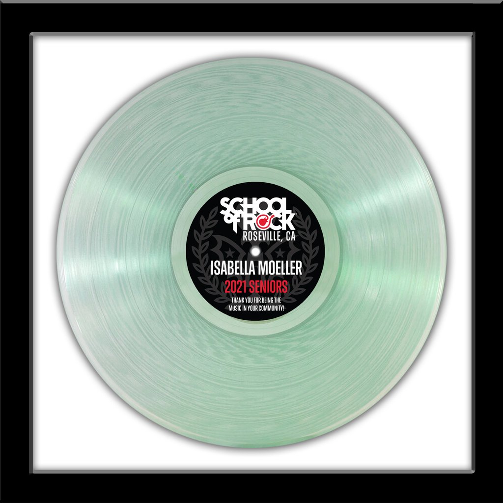 Coke-Colored 12-Inch Record Award Framed