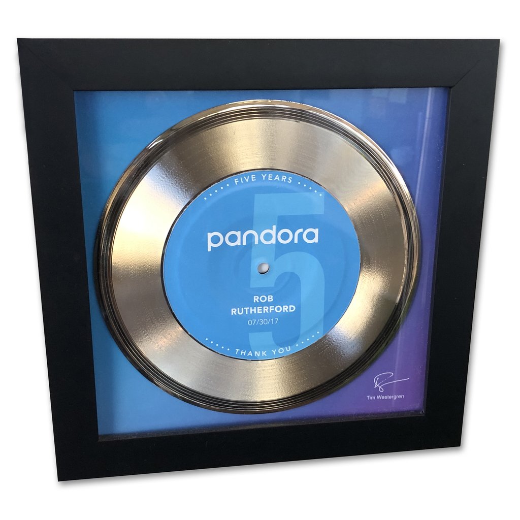 7-Inch Modern Framed Platinum Record Award