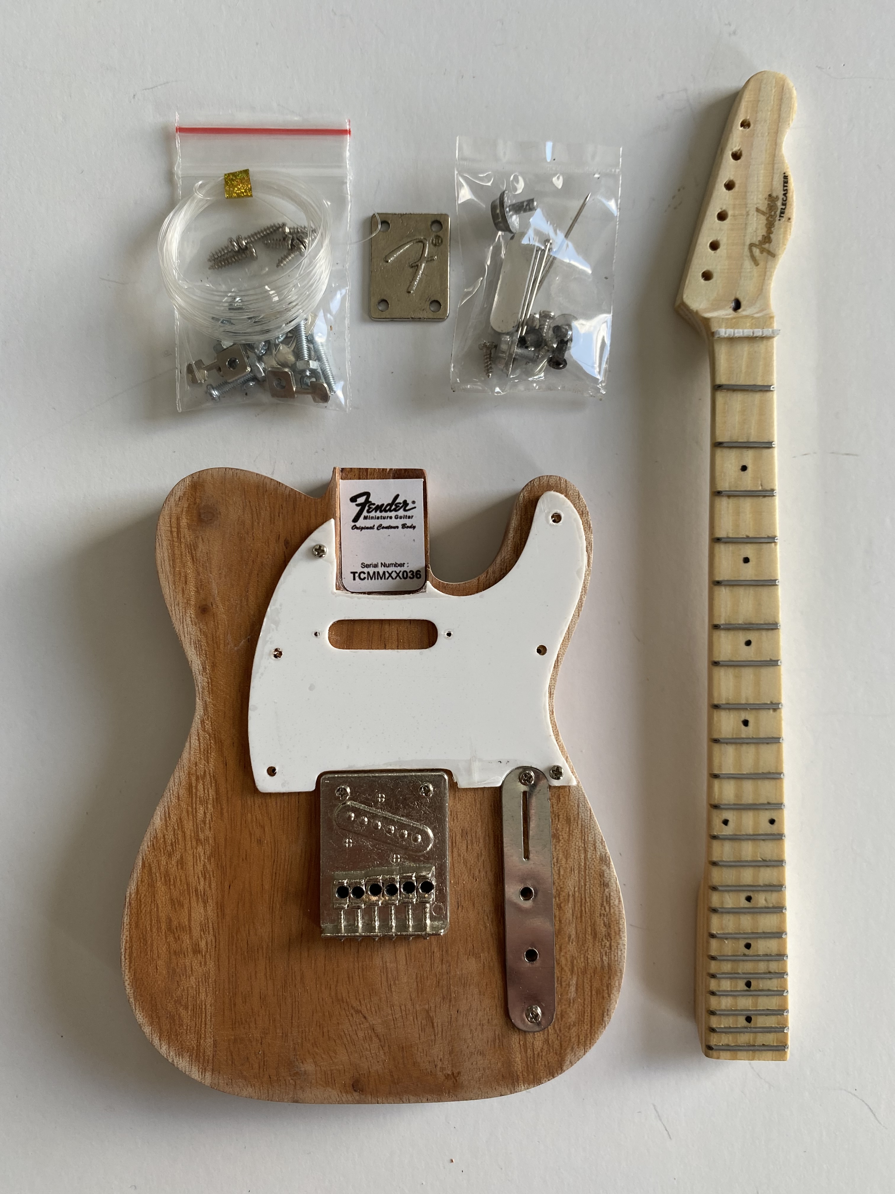Miniature Guitar MODEL KIT - Fender™ Telecaster™ - BUILD YOUR OWN - Officially Licensed