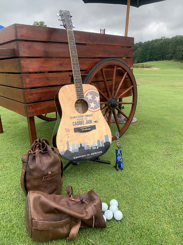 Golf Tournament Promo Acoustic Guitar and Custom Shape Mini Guitar