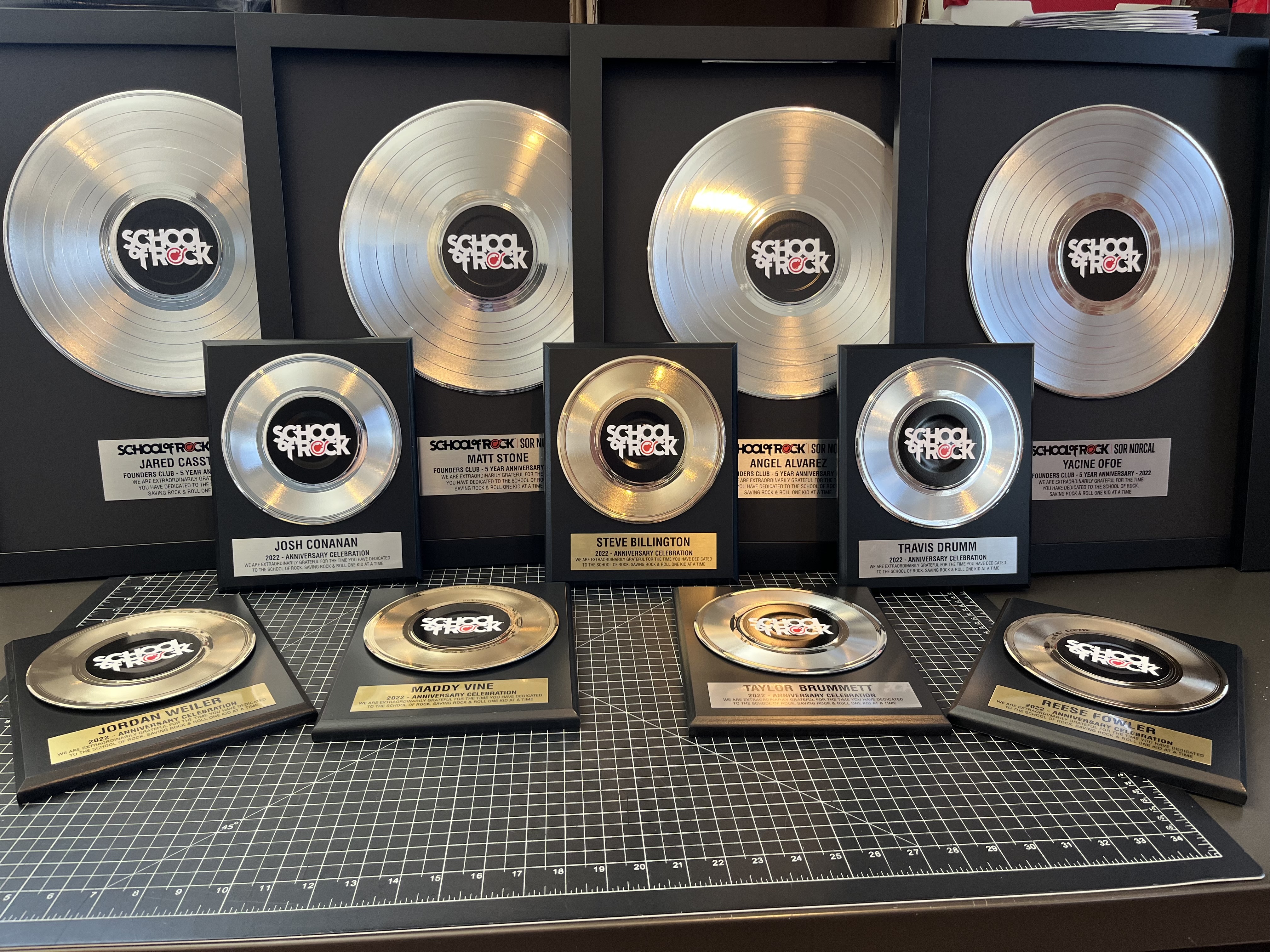 Rockstar Awards for Music Students Handcrafted by Wholesale Vinyl Record Manufacturer Distributor