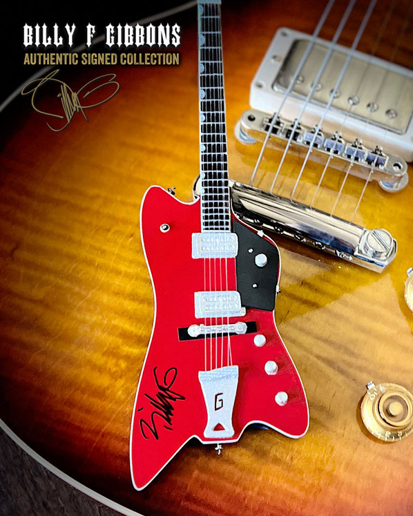 Signed Billy F Gibbons Billy Bo Gretsch Mini Guitar by AXE HEAVEN®