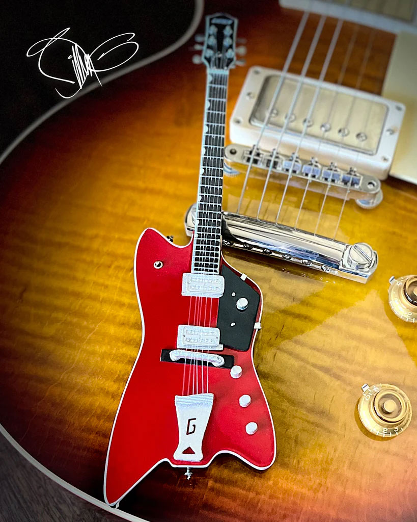 Billy F Gibbons Bo Grestch Mini Guitar by AXE HEAVEN®