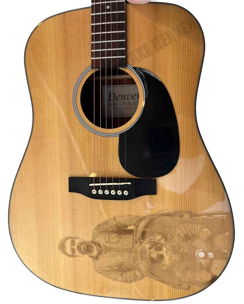 Personal Image Engraved on Real Guitar
