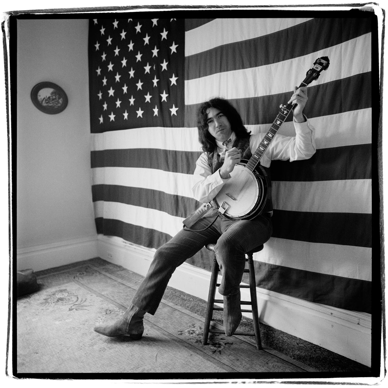 Herb Greene Photo for Jerry Garcia™ "USA Art Flag" Tribute Acoustic Mini Guitar
