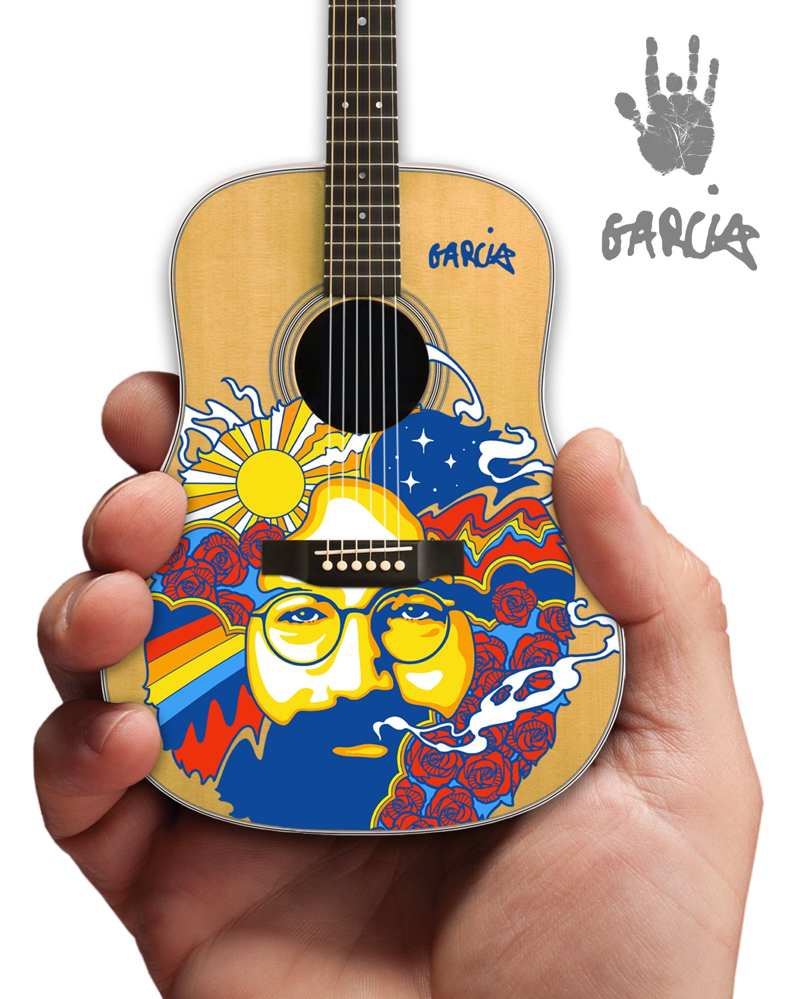 Jerry Garcia™ "Celestial" Art Tribute Acoustic Miniature Guitar