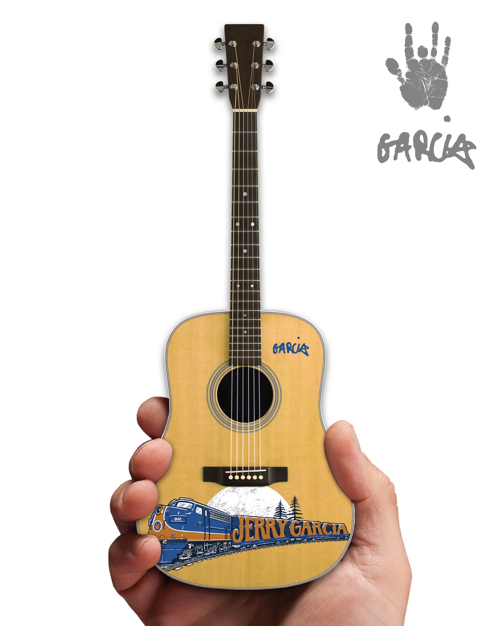 Jerry Garcia™ "Freight Train" Art Tribute Acoustic Mini Guitar