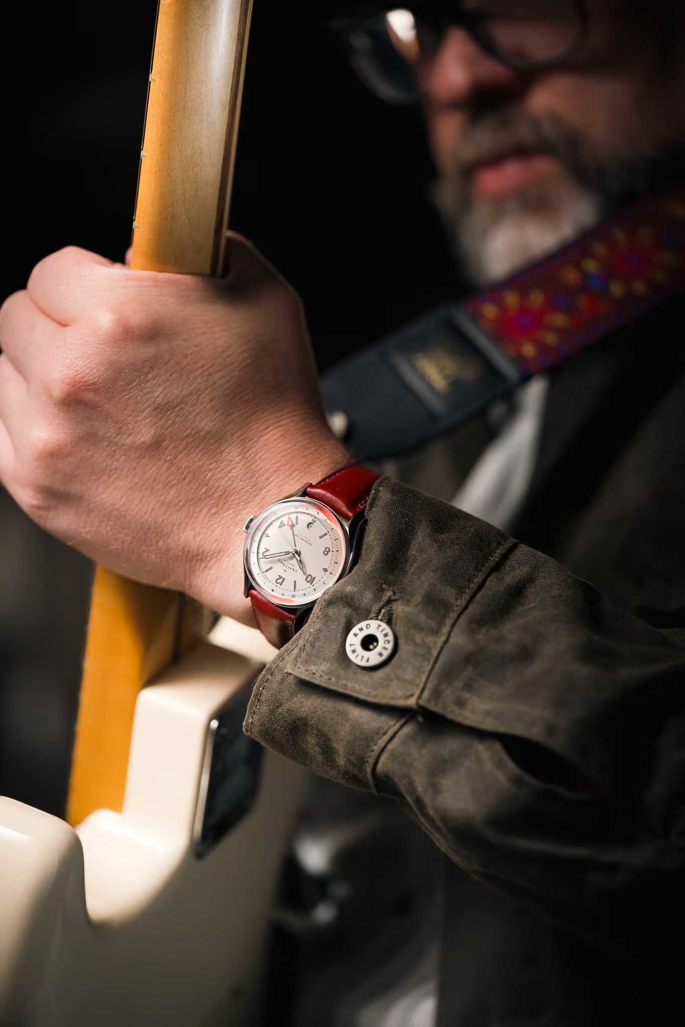 The Izabella, by Trafford Watch Co., inspired by the guitar Jimi Hendrix played at Woodstock.