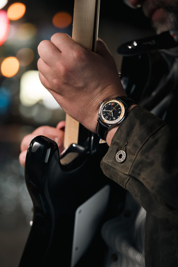The Slowhand, by Trafford Watch Co., inspired by Eric Clapton's Blackie guitar.